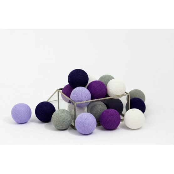 Bawełna świecący LED piłki Cotton Balls - fioletowy